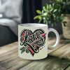 1pc_Love Heart ceramic cup 11 ounces, coffee/tea/wine glass, suitable for Valentine's Day, birthdays, home decor,