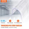 VEVOR Strip Curtain, 150' Length, 8" Width, 0.08" Thickness, Clear Ribbed Plastic Door Strips, PVC Curtain Strip Door Bulk Roll for Warehouses