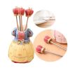 Fruit Fork European Style Evening Gown Resin Crown Stainless Steel Dessert Forks