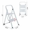 Bosonshop Steel Folding Portable 2 Steps Ladder Step Stool with 330lbs Capacity White