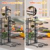 Pot and pan organizer, Pot Lid Holders & Pan Rack, Multiple DIY methods 8 tier pot racks