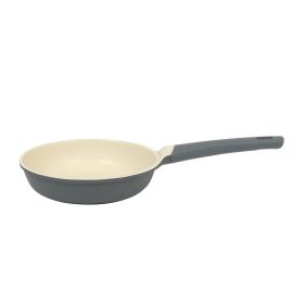 Oster Rooney 10 Inch Ceramic Nonstick Cast Aluminum Frying Pan in (Color: Grey, size: 10 Inch)