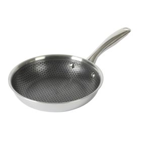 Oster Modessa 8 Inch Nonstick Triply Stainless Steel Frying Pan in (Color: Silver, size: 8 Inch)