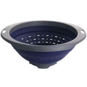 Oster Bluemarine Collapsible Polypropylene Colander in (Option: No Handle, Color: Navy)