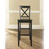 Set of 2 - X-Back Solid Wood 30-inch Barstools in  Finish