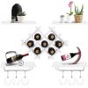 5-Piece Wall Mounted Wine Rack Set with Storage Shelves