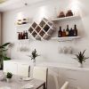 5-Piece Wall Mounted Wine Rack Set with Storage Shelves