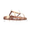 Rustic 2 Light 10 Hook Ceiling Mounted Hanging Pot Rack