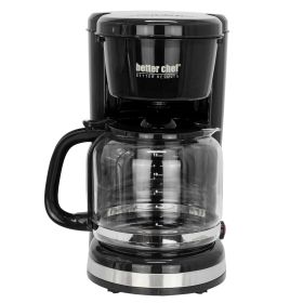 Better Chef 12 Cup 900 Watt Coffee Maker in (Color: Black)