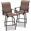 Set of 2  All-Weather Mesh Swivel Barstools