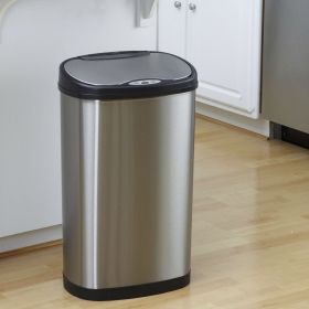 Stainless Steel 13 Gallon Touchless Kitchen Trash Can (Option: Touchless)