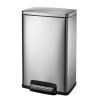 13-Gallon Kitchen Trash Can with Step Lid in Stainless  Finish