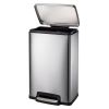 13-Gallon Kitchen Trash Can with Step Lid in Stainless  Finish
