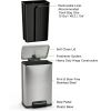 13-Gallon Kitchen Trash Can with Step Lid in Stainless  Finish