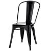 Set of 4 Indoor Outdoor  Metal Stacking Bistro Dining Chairs