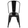 Set of 4 Indoor Outdoor  Metal Stacking Bistro Dining Chairs