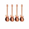 4Pcs Metal Guitar Spoon Flatware Set 18/10 Stainless Steel Guitar Spoons Creative Milk Coffee Spoon Ice Cream Candy Teaspoon