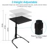 Folding Tray Table Portable Sofa TV Tray Laptop Desk C Side Adjustable Eating Dinner Coffee Table with 3 Adjustable Heights 3 Angles 55lbs Load Bearin