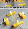 1/8 Inch tile leveling system - 300-piecs Tile Spacers Clips, 100-piecs Reusable Wedges - Easy DIY Locator assistant by floor leveling(tile leveling s