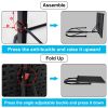 Folding Tray Table Portable Sofa TV Tray Laptop Desk C Side Adjustable Eating Dinner Coffee Table with 3 Adjustable Heights 3 Angles 55lbs Load Bearin