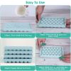 4 Packs Small Ice Cube Trays Mini Circle Ice Cube Tray Round Ice Ball Maker Mold with Lid Bin 132Pcs Ice Cubes for Chilling Drinks Coffee Juice Cockta