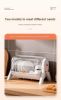 Kitchen Double Layer Cupboards Utensil Storage Box Plastic with Lid Dish Tray Drain Bowl Rack Storage Shelf