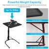 Folding Tray Table Portable Sofa TV Tray Laptop Desk C Side Adjustable Eating Dinner Coffee Table with 3 Adjustable Heights 3 Angles 55lbs Load Bearin