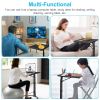Folding Tray Table Portable Sofa TV Tray Laptop Desk C Side Adjustable Eating Dinner Coffee Table with 3 Adjustable Heights 3 Angles 55lbs Load Bearin